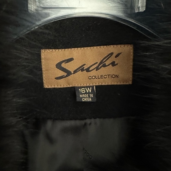 Sachi Collection Wool and Angora Winter Coat Plus Size 16 - Picture 3 of 4
